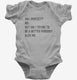Am I Perfect No Funny Sarcastic Self Improvement Joke  Infant Bodysuit
