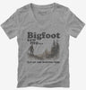 Bigfoot Saw Me But No One Believes Him Funny Sasquatch Womens Vneck