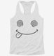 Crazy Smile Funny Silly Insane Whacky Smiling Face  Womens Racerback Tank