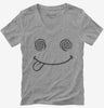 Crazy Smile Funny Silly Insane Whacky Smiling Face Womens Vneck