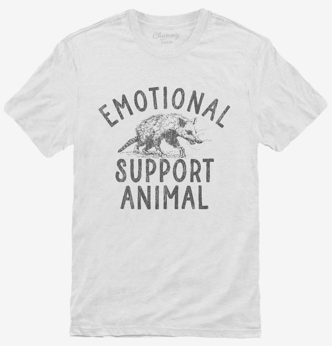 Emotional Support Animal Funny Mean Possum Joke T-Shirt