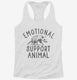 Emotional Support Animal Funny Mean Possum Joke  Womens Racerback Tank