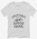 Emotional Support Animal Funny Mean Possum Joke  Womens V-Neck Tee