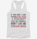 If You Don't Like Trump Then You Probably Won't Like Me  Womens Racerback Tank