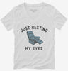 Just Resting My Eyes Dad Joke Womens Vneck Shirt 666x695.jpg?v=1706837093