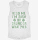 Kiss Me Funny St Patrick's Day  Womens Muscle Tank