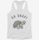 Oh Snap Funny Snapping Turtle Joke  Womens Racerback Tank