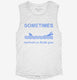 Sometimes Motivation Finds You Funny Shark  Womens Muscle Tank