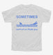 Sometimes Motivation Finds You Funny Shark  Youth Tee