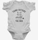 Think Outside The Box Funny Cat  Infant Bodysuit
