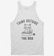 Think Outside The Box Funny Cat  Tank