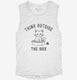 Think Outside The Box Funny Cat  Womens Muscle Tank