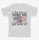 Trump Girl Get Over It USA Flag  Youth Tee