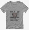 Trump Wanted For President Womens Vneck