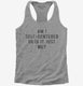Am I Self Centered Or Is It Just Me  Womens Racerback Tank