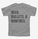 Beer Bullets and Bonfires Country  Youth Tee