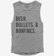 Beer Bullets and Bonfires Country  Womens Muscle Tank