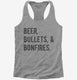 Beer Bullets and Bonfires Country  Womens Racerback Tank