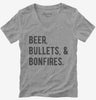 Beer Bullets And Bonfires Country Womens Vneck