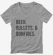 Beer Bullets and Bonfires Country  Womens V-Neck Tee