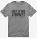 Beer is the Answer Funny Beer Drinkers  Mens