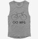 Bicycle Infinity Miles Per Gallon MPG Unlimited Bike Cyclist  Womens Muscle Tank