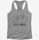 Bicycle Infinity Miles Per Gallon MPG Unlimited Bike Cyclist  Womens Racerback Tank
