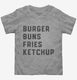 Burger Buns Fries Ketchup  Toddler Tee