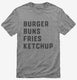 Burger Buns Fries Ketchup  Mens