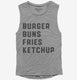 Burger Buns Fries Ketchup  Womens Muscle Tank