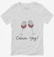 Cabern-Yay Funny Cabernet Sauvignon Wine  Womens V-Neck Tee