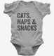 Cats Naps and Snacks  Infant Bodysuit