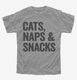 Cats Naps and Snacks  Youth Tee