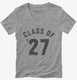 Class Of 2027  Womens V-Neck Tee