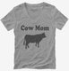 Cow Mom  Womens V-Neck Tee