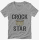 Crock Star  Womens V-Neck Tee