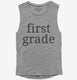 First Grade Back To School  Womens Muscle Tank