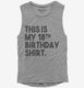 Funny 18th Birthday Gifts - This is my 18th Birthday  Womens Muscle Tank