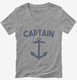 Funny Captain Anchor  Womens V-Neck Tee