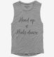 Head Up Heels Down Horse Riding  Womens Muscle Tank
