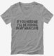 Hiding in My Man Cave  Womens V-Neck Tee