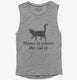 Home Is Where The Cat Is  Womens Muscle Tank