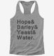 Hops And Barley And Yeast And Water  Womens Racerback Tank