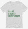 I Came I Mowed I Kicked Grass Womens Vneck Shirt 666x695.jpg?v=1700400615