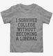 I Survived College Without Becoming A Liberal  Toddler Tee