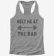 Meet Me At The Bar Funny Weightlifting  Womens Racerback Tank