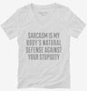 Sarcasm Stupidity Defense Funny Womens Vneck Shirt 666x695.jpg?v=1700526123