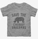 Save The Chubby Unicorns Rhino  Toddler Tee