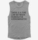 There is A Fine Line Between Numerator and Denominator Funny Math  Womens Muscle Tank