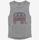 Vintage Republican Elephant Election  Womens Muscle Tank